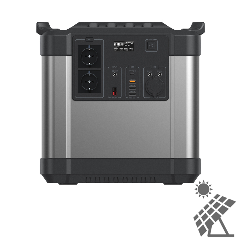 Portable 1000W 2000W Rechargeable Solar Generator For Camping