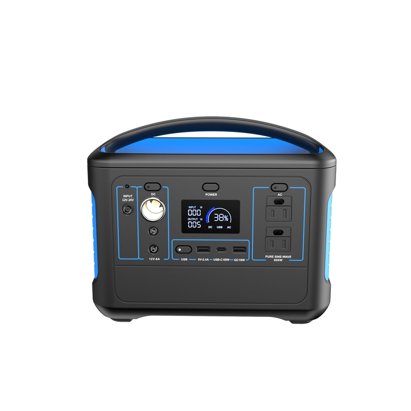 FCC Solar Charging Portable Power Station 600W With LCD Display