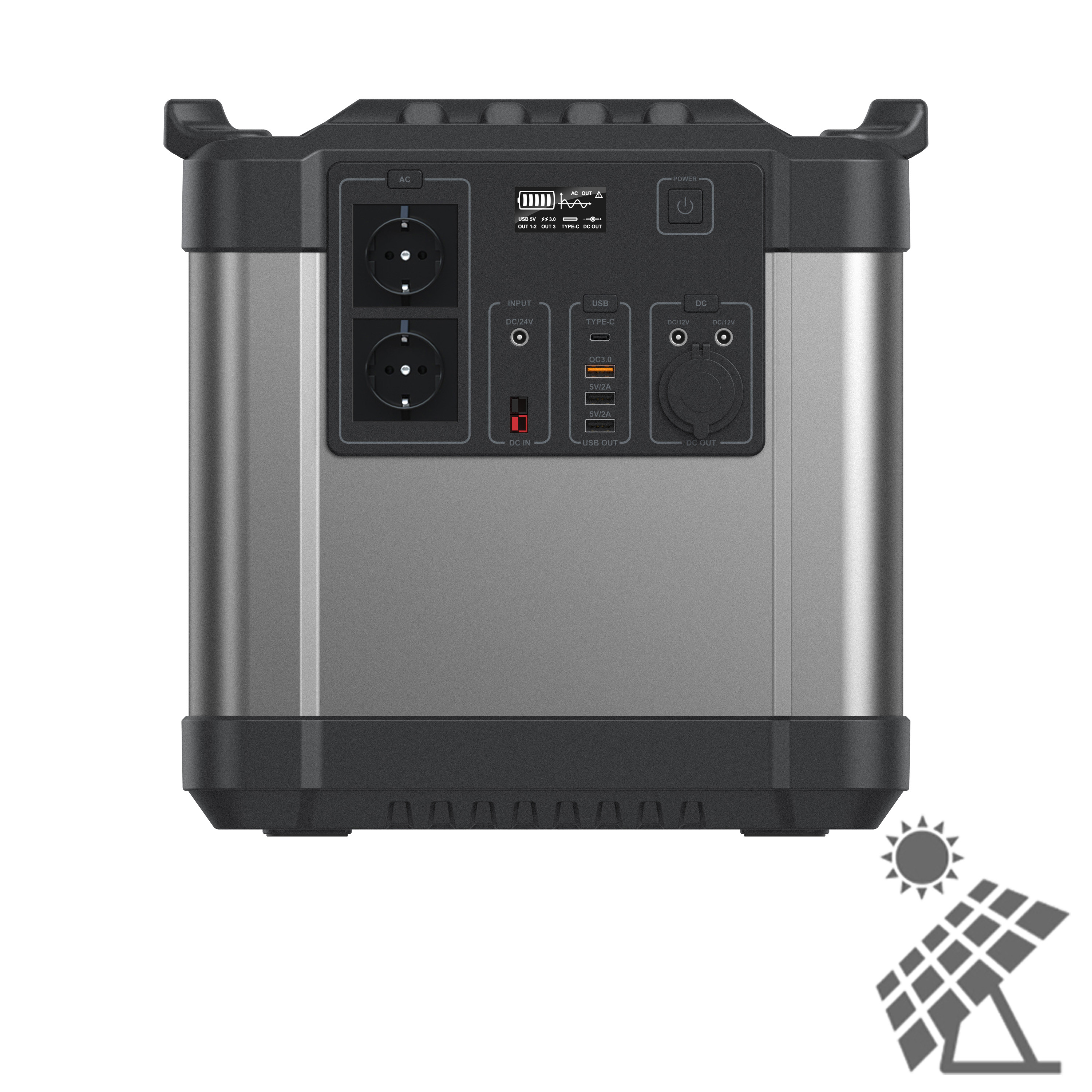 Portable 1000W 2000W Rechargeable Solar Generator For Camping